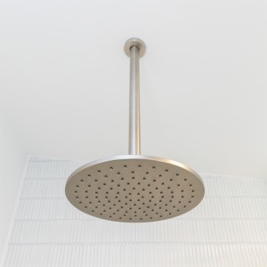 Aqua Brushed Nickel Round Solid Brass Shower Head 250